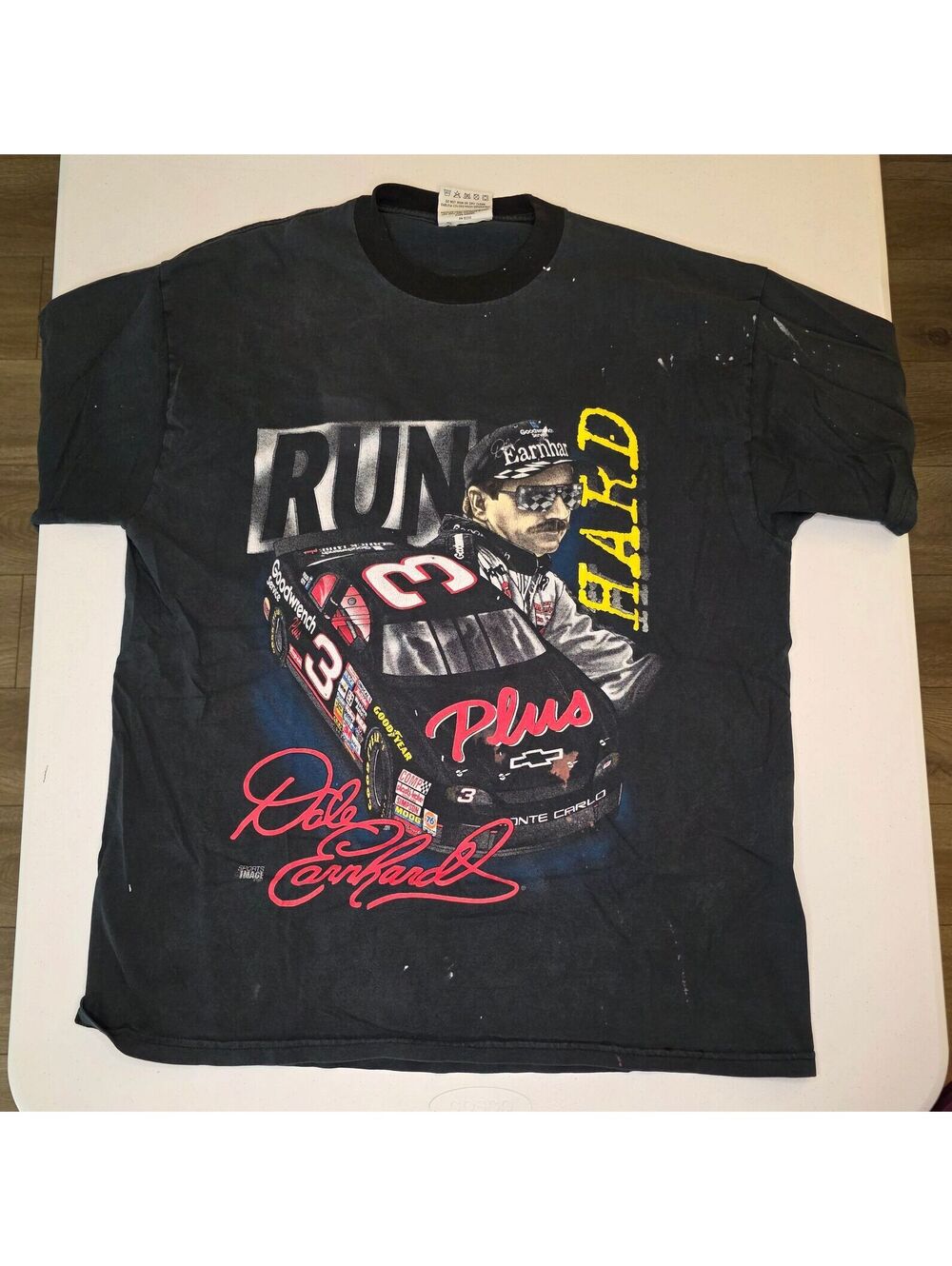 1997 Dale Earnhardt Run Hard Double Sided Tee